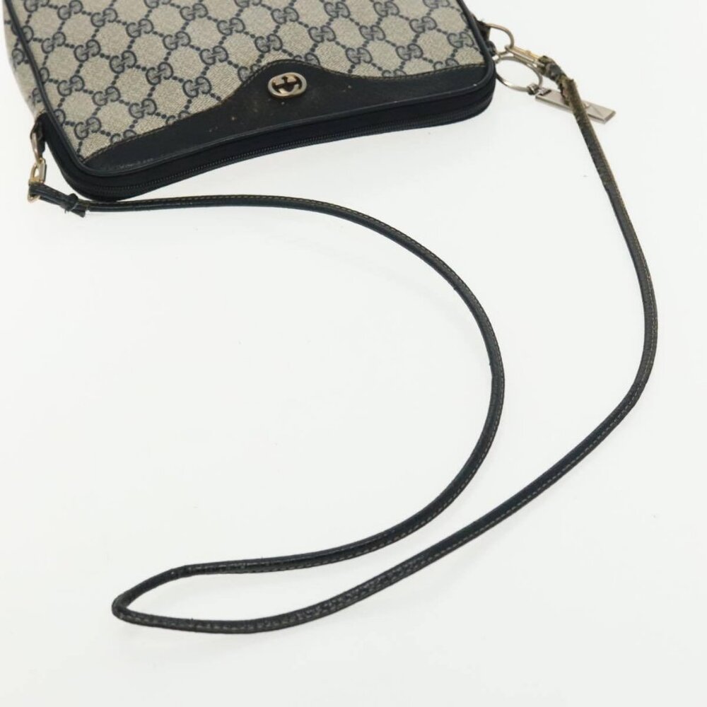 GUCCI GG Supreme Shoulder Bag PVC Navy 156 02 066 Auth ar12605 - Picture 7 of 16